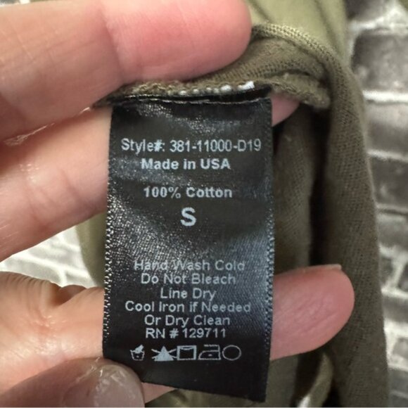 Jenni Kayne tee shirt olive green 100% cotton - Picture 6 of 7